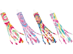 Cúpula de Vento Tie dye, 4 Peças, Feita de Poliéster, para Jardim, Varanda e Áreas Externas, para Decoração Festiva de CHABERLU