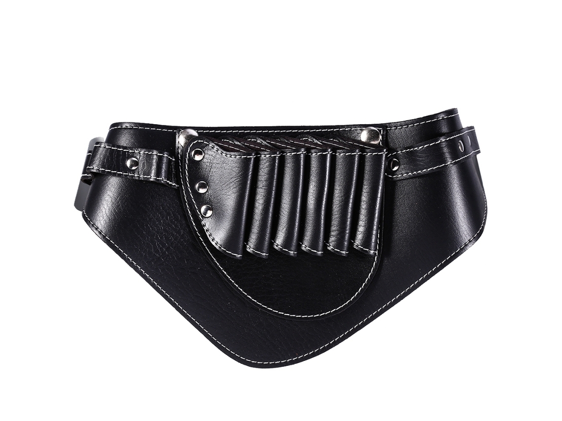 Bolsa Profissional De Couro Pu Para Tesouras De Barbeiro E Estojo Para Tesouras De Cabeleireiro Brilvibera