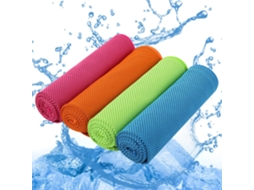 Conjunto de 4 Toalhas Refrescantes 100x30cm, Esportivas, Refrescante, Su AQUAFORGE