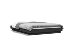 Bed Frame, Bed Frames Vidaxl Preto Madeira Processada (120 X 190 Cm)