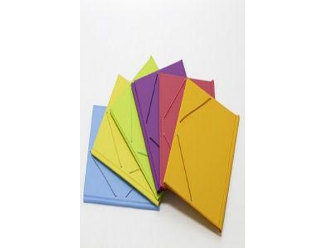 Capa Fº Gomas Solapas Forradas Pvc Laranja Fun Color