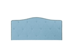 Cabeceira de cama ALEXANDRA HOUSE LIVING em Poliéster com detalhes em madeira de seringueira (146x6x68cm)