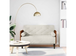 Vidaxl Sofá-luvas Com Rolos 110 Cm Veludo Creme