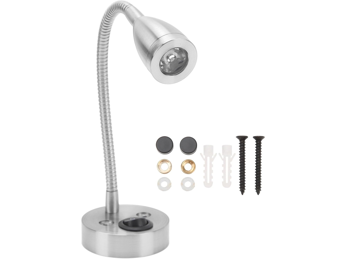 Luminária De Leitura Led Qiilu 12v Para Veículos Recreativos, Com Intensidade Ajustável, Giro De 360 ​​graus, Haste
