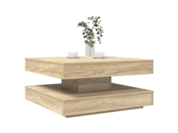 Vidaxl Mesa De Centro Rotativa A 360graus 70x70x34,5cm Carvalho Sonoma