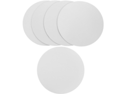 Conjunto De 5 Peças De Tapetes De Rato Redondos Para Sublimação, Superfície Macia, Base Antiderrapante, Para Escritório/casa/estúdio.