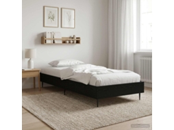Vidaxl Estrutura Da Cama Carvalho Preto 80 X 200 Cm