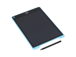 Tablet Lcd De 12 Polegadas Para Crianças Com Bateria 40mah Tábua De Escrita E Desenho Azul