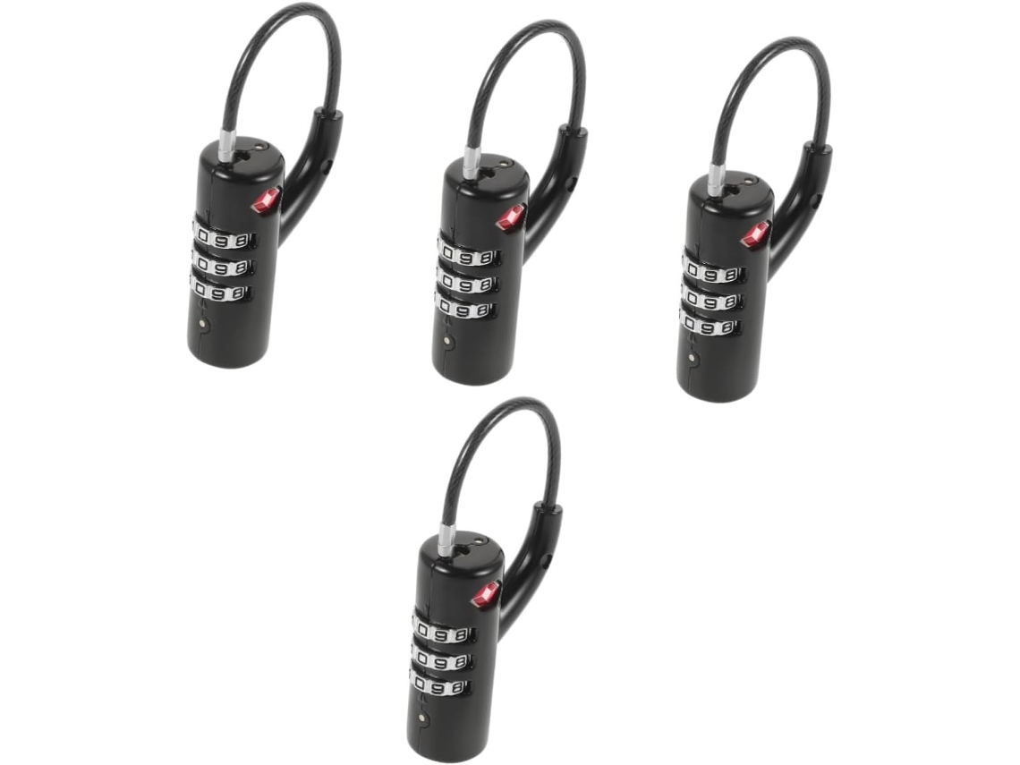 Conjunto De 4 Cadeados Combinação Para Armários Academia, Mochilas E