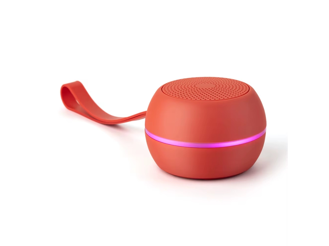 Caixa De Som Bluetooth Mini Sem Fio Portátil À Prova Dágua Para Uso Externo Vermelha Sfushos