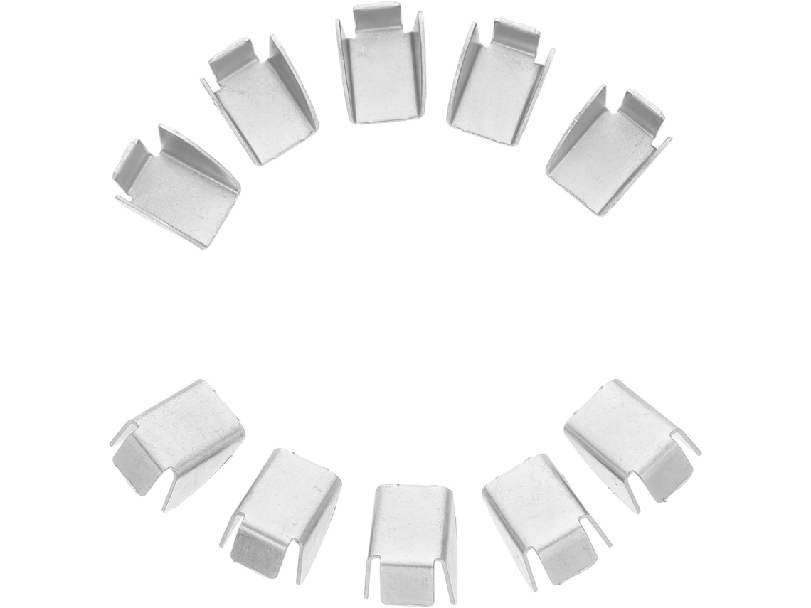 Ganchos metálicos Tofficu para protetores de mesa e armários de arquivos, 10 peças de suportes triangulares de 10 mm.