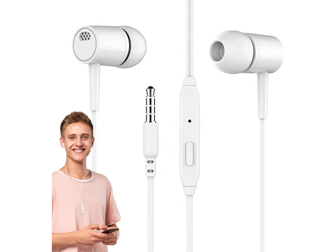 Fones De Ouvido Com Fio 3,5 Mm – Intra-auriculares Microfone