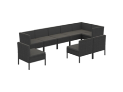 Garden Lounge Set, Garden Lounge Sets Vidaxl Preto Rattan / Vime (n/a)