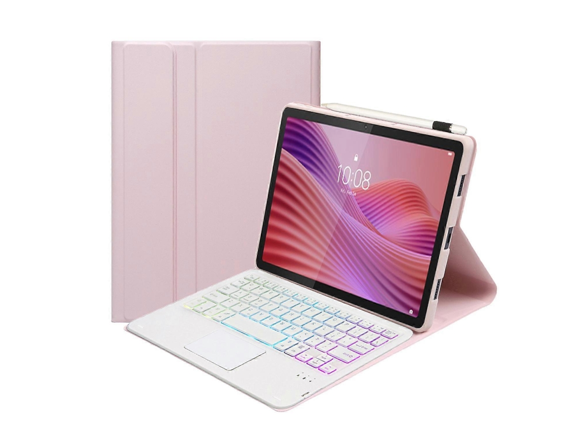 Am29-as Capa De Couro Ultrafina E Destacável Para Tablet Com Teclado Bluetooth Retroiluminado E Touchpad.