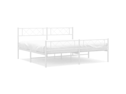 Estrutura De Cama Em Metal Vidaxl Branco Aço
