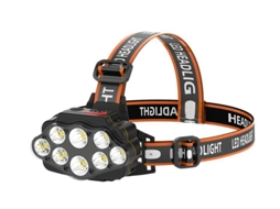 Farol, Yizhood Led Recarregável Lanterna Montada Na Cabeça Acampamento Ao Ar Livre Caminhadas Correndo Luz De Pesca Faróis Ao Ar Livre (preto)