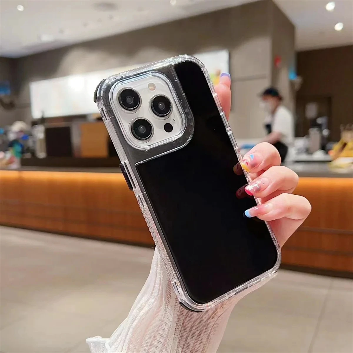 (preto, Iphone 16 Pro) Capa 3 Em 1 Para Iphone, Com Proteção Contra Quedas De Nível Militar.
