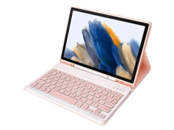 Capa Com Teclado Para Tablet A08b Compatível Samsung Galaxy Tab A8 10.5 Sm X205/x200, Protetora Cabo Destacável. Tuotuo (2021)
