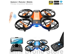 Mini Drone Com Câmera 4k Hd (modelo V8 Duração Da Bateria 12 Min Laranja)