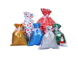Bolsas De Regalo De Natal Com Cordão Para Doces E Pequenos Presentes