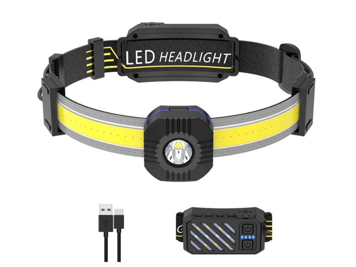 Farol Led Portátil Recarregável Yunzii Tg Td148 À Prova Dágua Vermelho Cob Preto