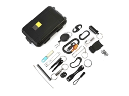 Kit De Sobrevivência De Emergência Multifuncional Com 22 Peças E Estojo De Transporte Para Atividades Ao Ar Livre.