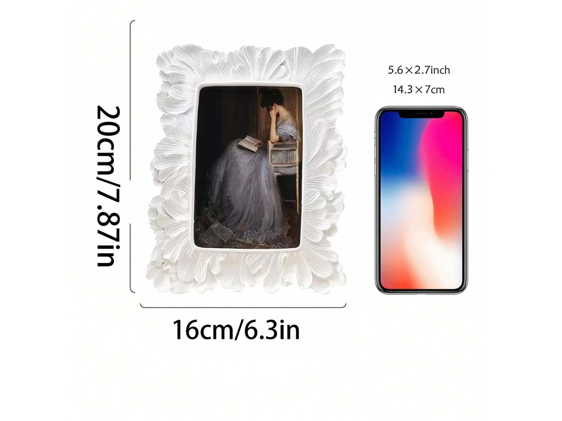 Quadro De Fotos 3d Estilo Europeu, Artigos De Decoração Para Quarto, Renda Branca, Adaptação Para Fotos De 4*6 Polegadas