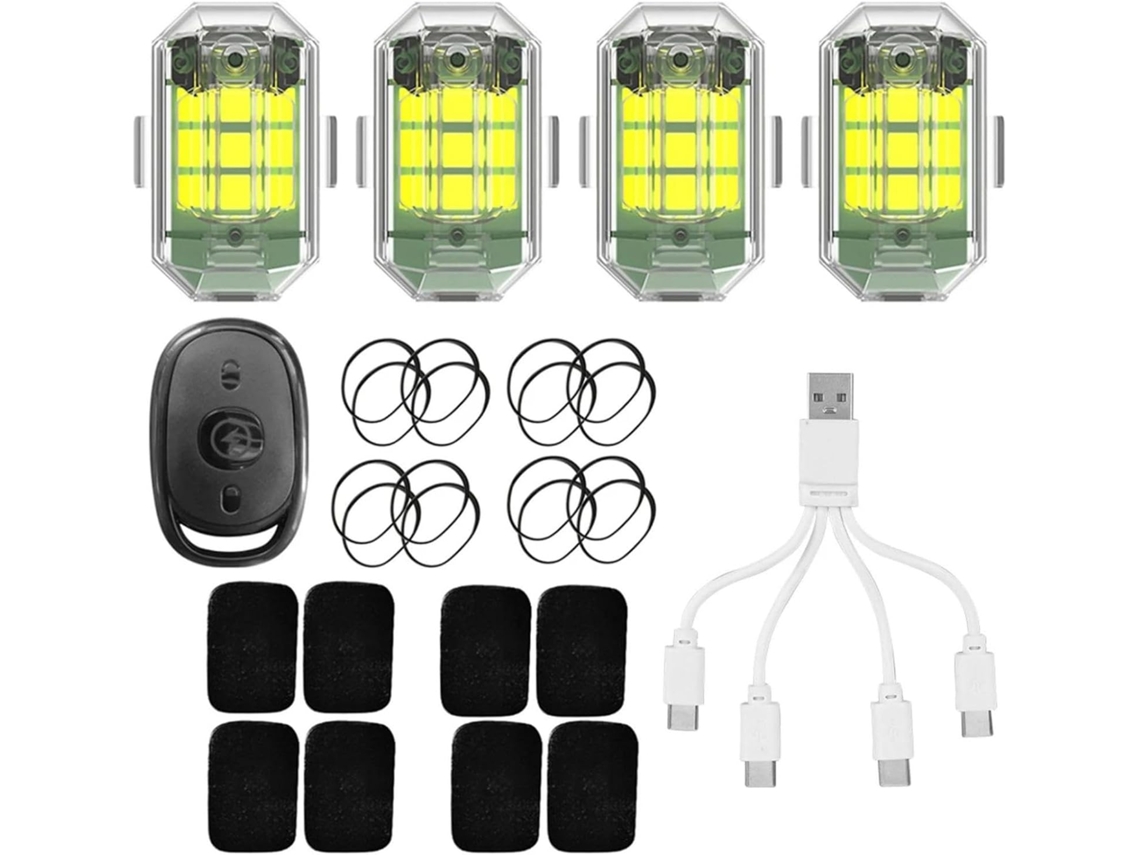 Luz Estroboscópica Led Sem Fio Sanfoelek Com Controle Remoto Para
