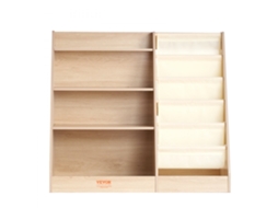 VEVOR Estante de Madeira Infantil de 4 Camadas Estante de Seis Camadas para Livros e Brinquedos