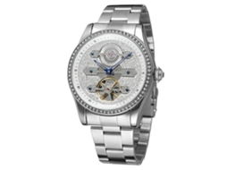 Reloj Automático Mekánico Hombre Forsining Con Strass Y Dial Redondo (blanco)