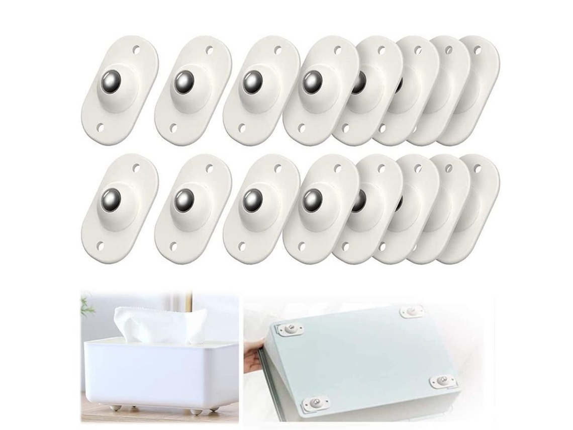 Rodas de Caster Autoadesivas, 16 Peças Pequenas Rodas Giratórias para Móveis Pequenos e Caixas
