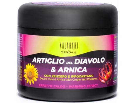 KALAHARI Garra do Diabo e Arnica Gel - Extra Forte - Efeito Aquecedor para Massagens Musculares e Articulares, Recuperação Muscular, Mobilidad