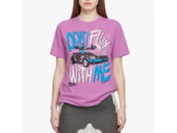 Rockinstone Back To The Future Movie Flux Off Heather Neon Purple Adult T-shirt Size:xxxl