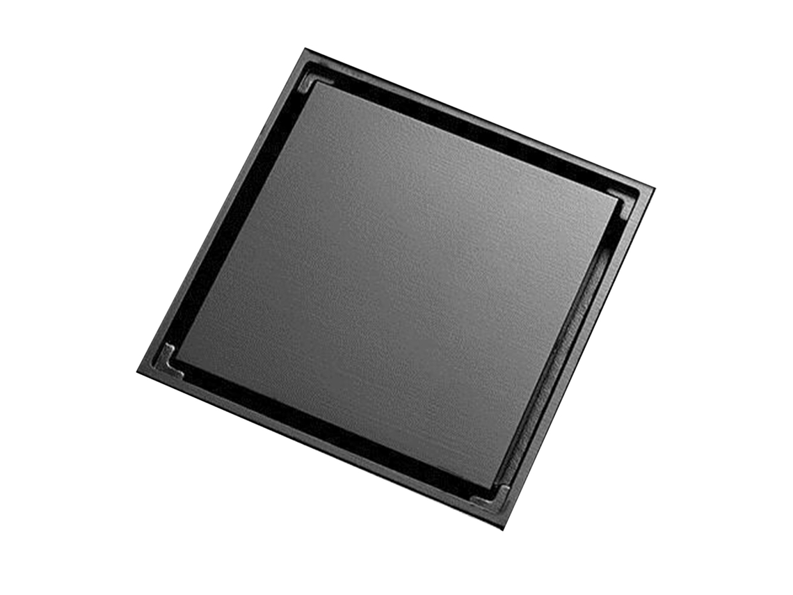 Ralo de Chão Quadrado Preto AQUAFORGE