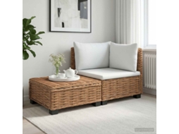 Vidaxl 2 Unid. Conjunto De Lounge De Rattan Com Almofadas Gendt