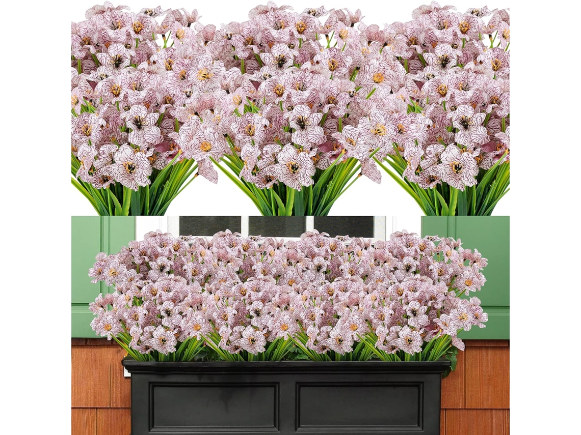 10 Ramos de Flores Artificiais para Exterior, Resistentes Aos Raios Uv. AQUAFORGE