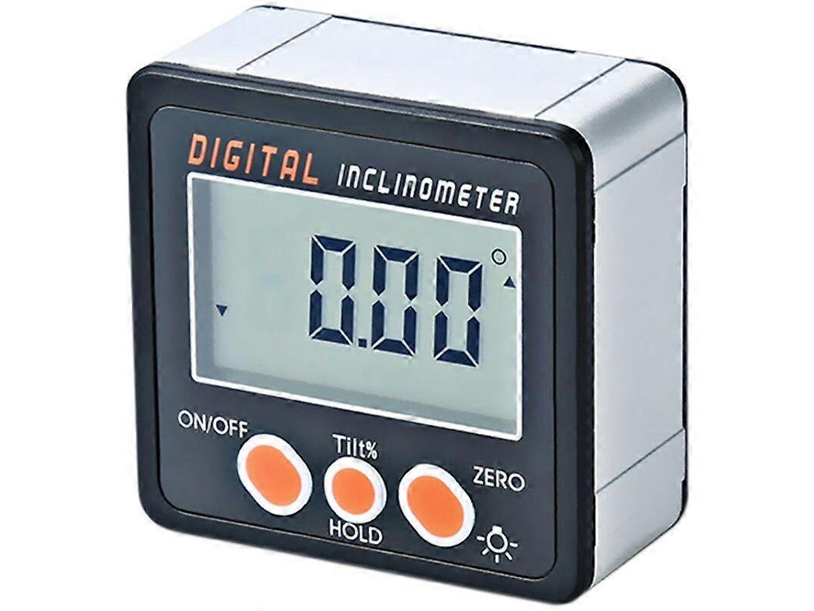 Transferidor eletrônico com caixa em liga de alumínio, inclinômetro digital, transferidor com base magnética, inclinômetro digital Brilvibera