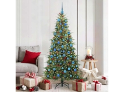 Vidaxl Árvore De Natal Articulada Artificial Verde 180 Cm Pe E Pvc