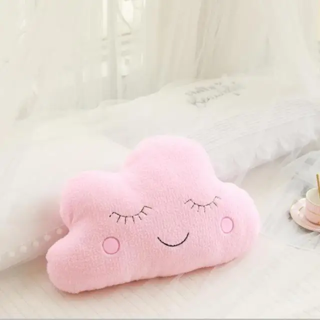 Novo Travesseiro/almofada de Pelúcia, Decoração para Quarto MDUG (nuvem Rosa 50cm)