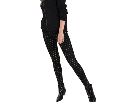 Calças De Mulher Silvian Heach Luquem Strass Elastano Preto (w29)