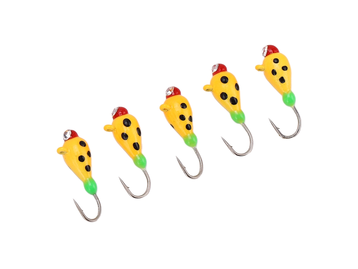 Kit de Iscas de Pesca de Gelo 5 Peças Aço Carbono