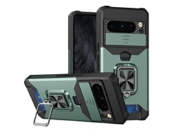 Capa Hibbent Para Google Pixel 11 Pro/pixel 11 Com Compartimento Para Cartão (verde Escuro)