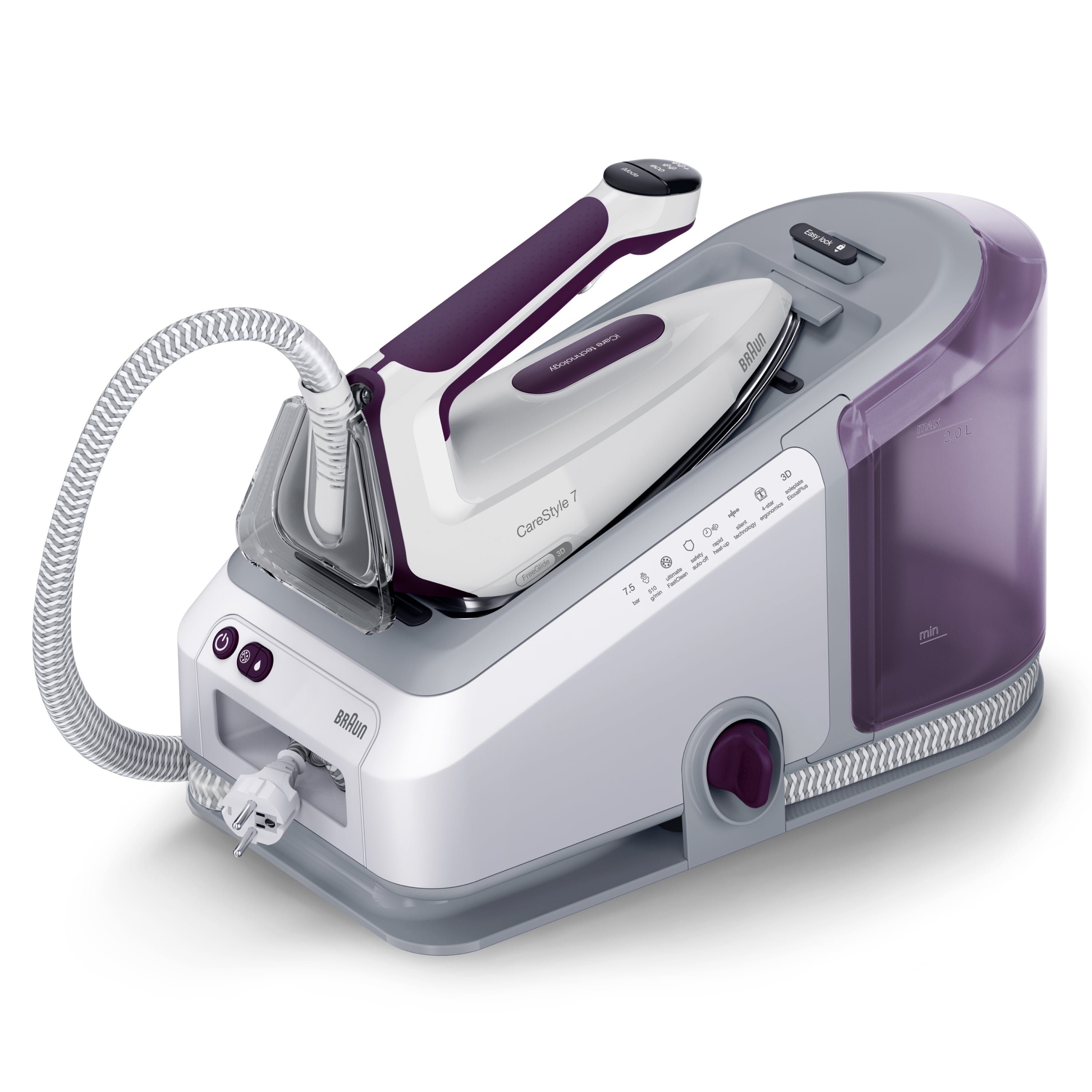 Ferro com Caldeira BRAUN IS7266VI Carestyle 7 (Pressão 7.5 bar - Jato de Vapor 510 g/min)