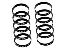 Pulseiras de silicone Pretas Classe 2025, pacote com 20 unidades.