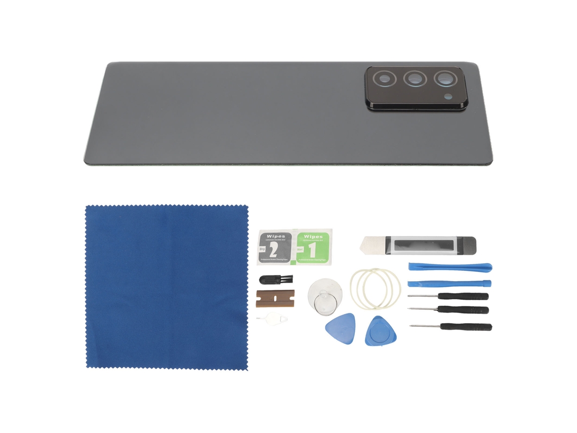 Aetheria tampa de Vidro Traseiro com Lente de Câmera e Kit de Reparo para Samsung Galaxy Z Fold 2 5g F916 Preto