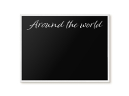 Magnetic Wall Board Around The World For The Office Espelharte (80x60 Cm)
