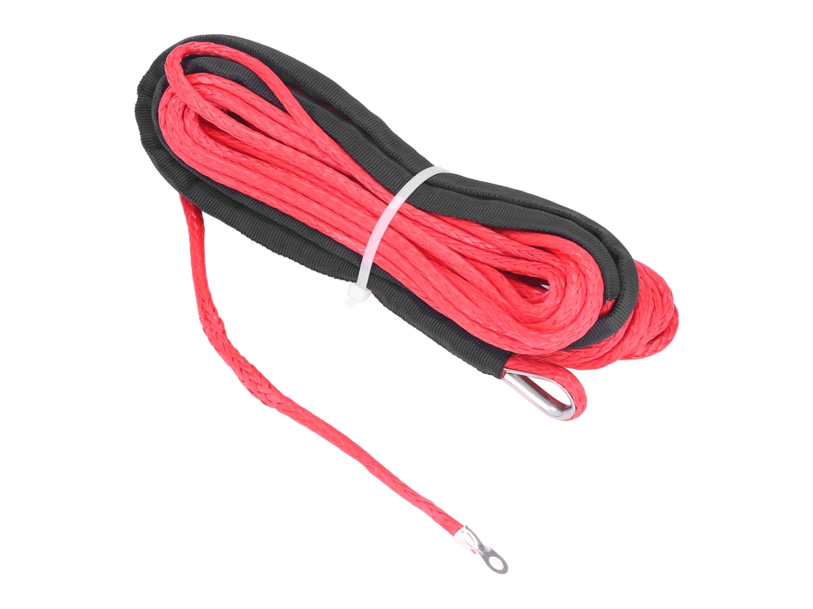 Cabo de Guincho para Reboque, 6 Mm X 15 M / 1/4 Pol 50 Pés, Fibra Sintética Vermelha, Substituto Suvs, Caminhonetes e Quadriciclos Smittybil AQUAFORGE
