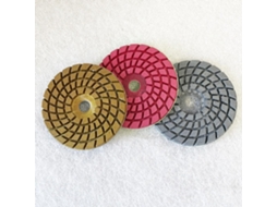 Discos De Polimento Diamantados Úmidos M14 3 Etapas, 4 Polegadas (100