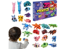 Calendário Do Advento Com Brinquedos De Animais- 25 X 17 X 3 Cm, De 24 Dias Pingentes De, Contagem Regressiva