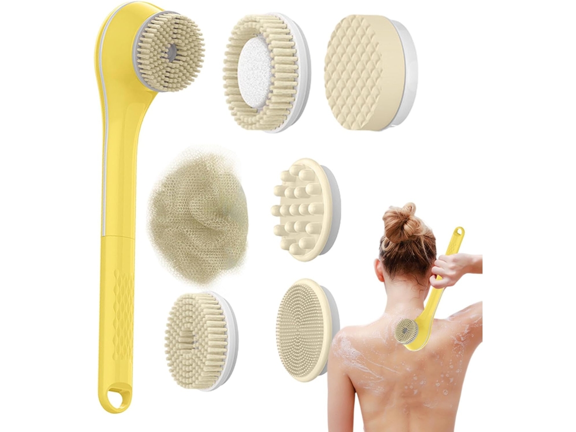 Escova Elétrica Corporal | De Massagem Para Limpeza Das Costas E Do Corpo Esfoliante À Prova D Água Com Cabo Longo